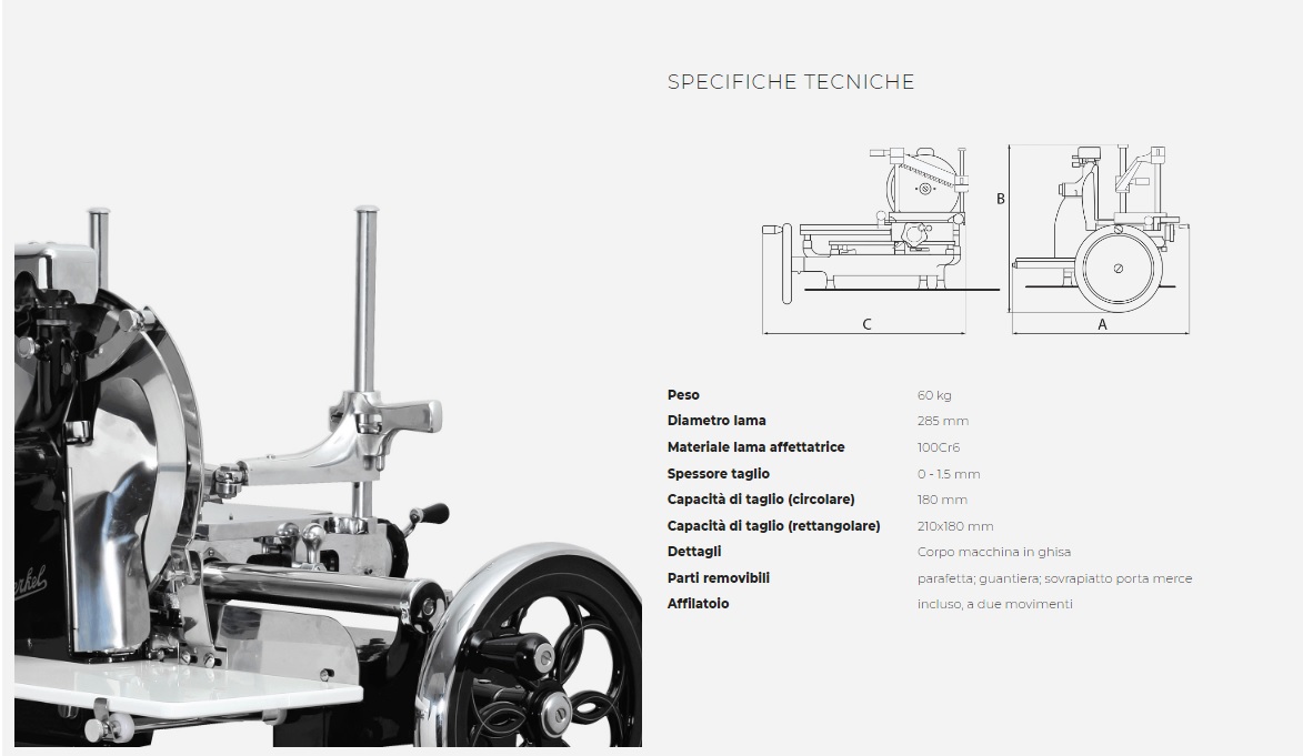 Berkel Flywheel Manual Slicer P15 Black